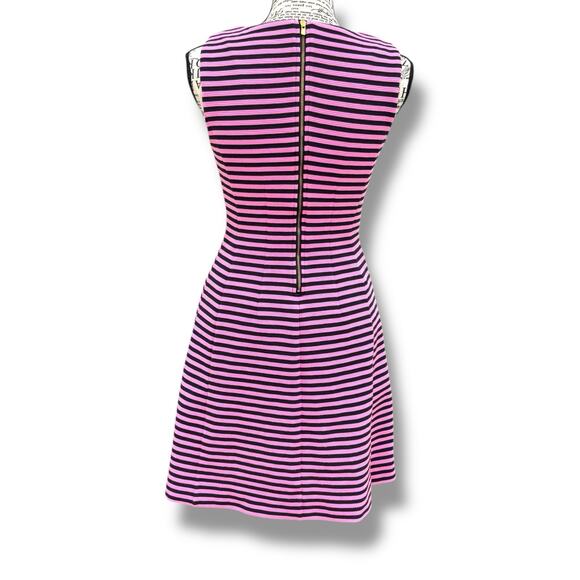 Lilly Pulitzer Size XS Brielle Barbie Pink Stripe Stretch Fit Flare Dress $188 - Picture 7 of 7